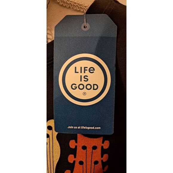 Life is Good Crusher Tee NWT Guitars Diverified Portfolio Large - Picture 2 of 4